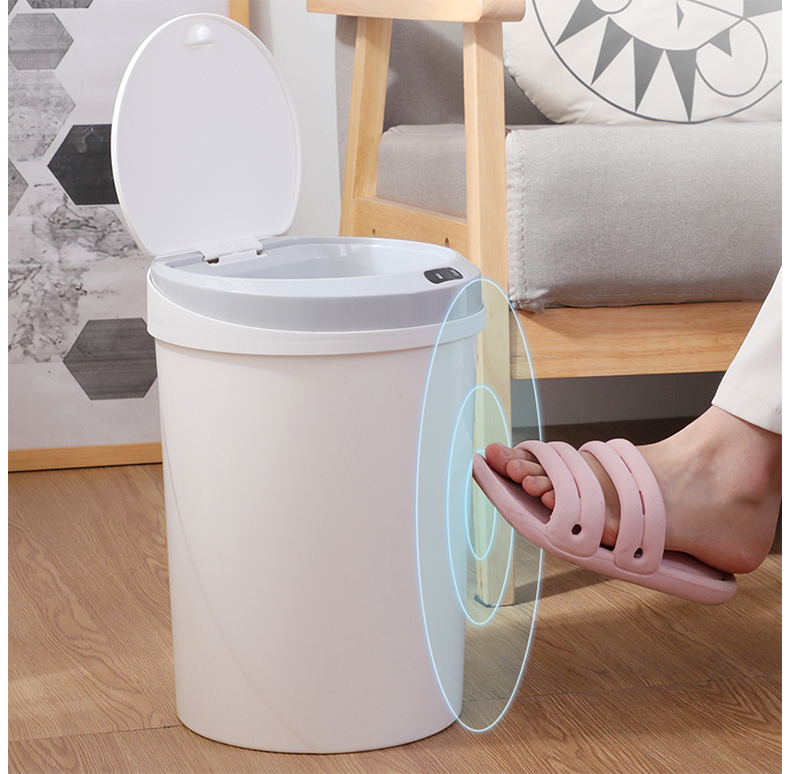 12L Round Sensor Lid Trash Bucket