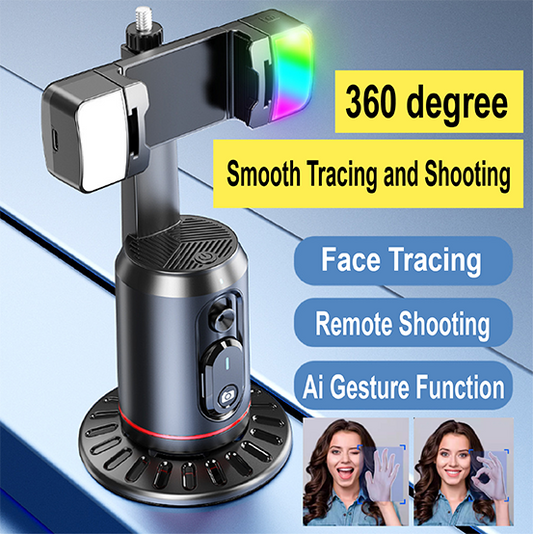 360 Auto Face Tracking Gimbal AI Smart Gimbal Face Tracking Auto Phone Holder For Smartphone Video Vlog Live Stabilizer Tripod